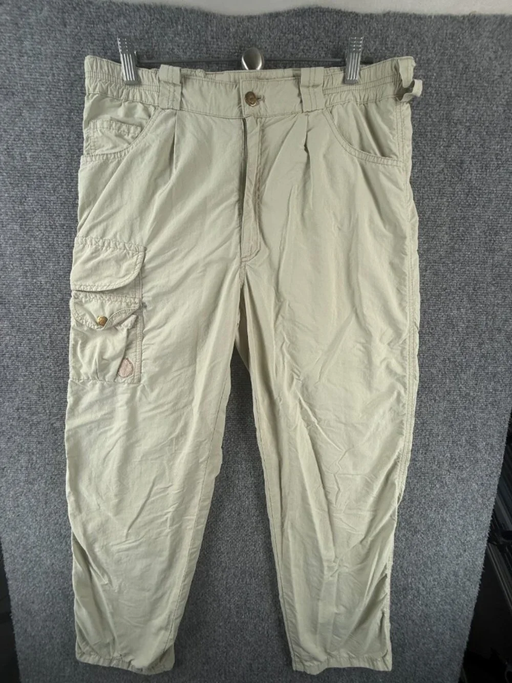 Fjallraven Portugal 38 Pants Hiking Men Beige 62012 Nylon Blend ACTL 33X28